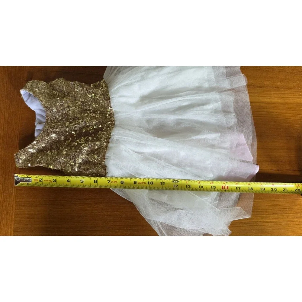 Toddler Gold Sequin Tutu Dress READ Description